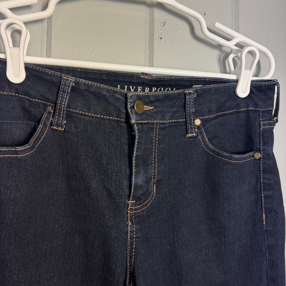 Liverpool Stitch Fix Dark Wash Mid-rise Straight Leg Jeans 8 /‎ 29 Short Women’s - Picture 5 of 13